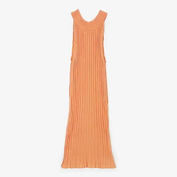 Superdown Milana Knit Mini Dress Size XS Orange Ribbed Bodycon Soft Girl Party - Picture 4 of 5